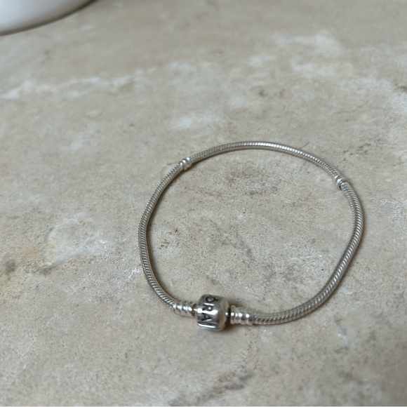 Pandora Moments 925 sterling silver snake chain classic charm bracelet EUC! - Picture 9 of 10